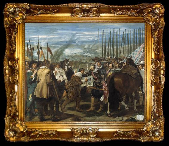 framed  Diego Velazquez The Surrender of Breda (Las Lanzas) (df01), ta009-2